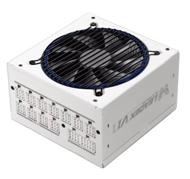 ספק-כוח למחשב נייח מודולרי מלא צבע לבן סופר פלאוור Super Flower SF-1000F14PE(WH) LEADEX VI Platinum PRO 1000W PCIe 5.1 White 80+ Platinum 120mm FAN Fully Modular